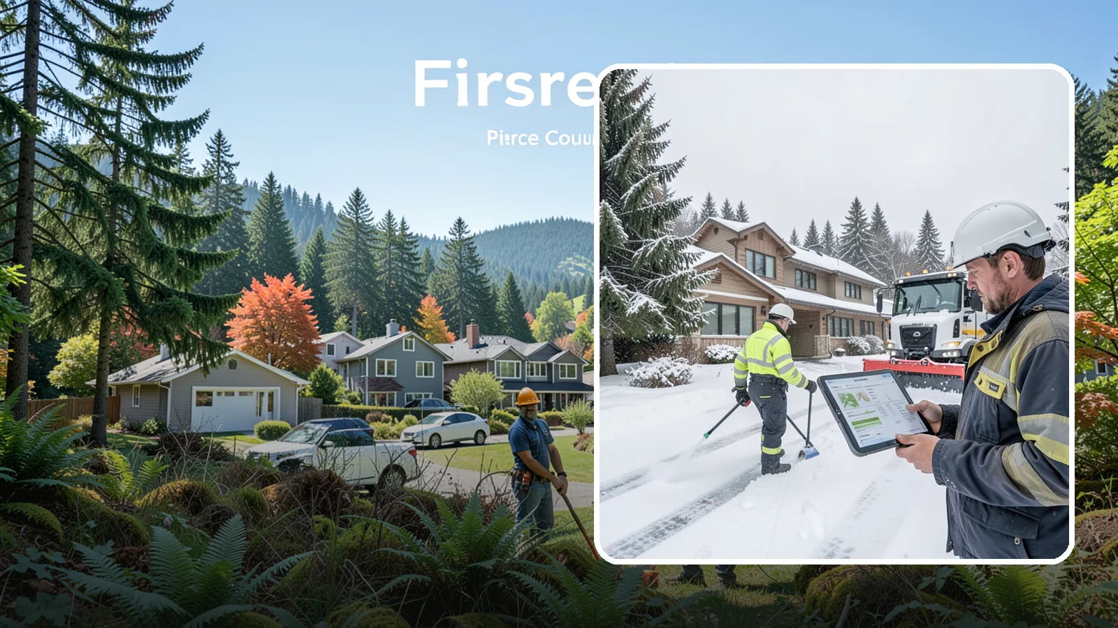 Per-Visit Snow Removal in Fircrest, Pierce County, WA - We charge per visit, billing each individual trip we make to clear your Western Washington property during a storm.