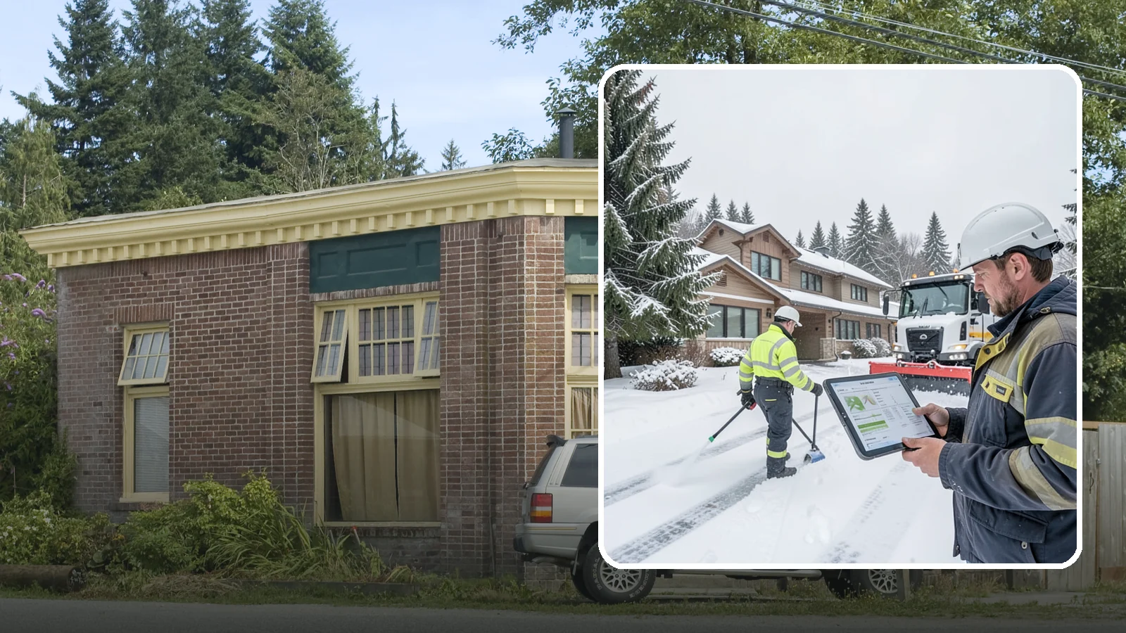 Per-Visit Snow Removal in Hamilton, Skagit County, WA - We charge per visit, billing each individual trip we make to clear your Western Washington property during a storm.