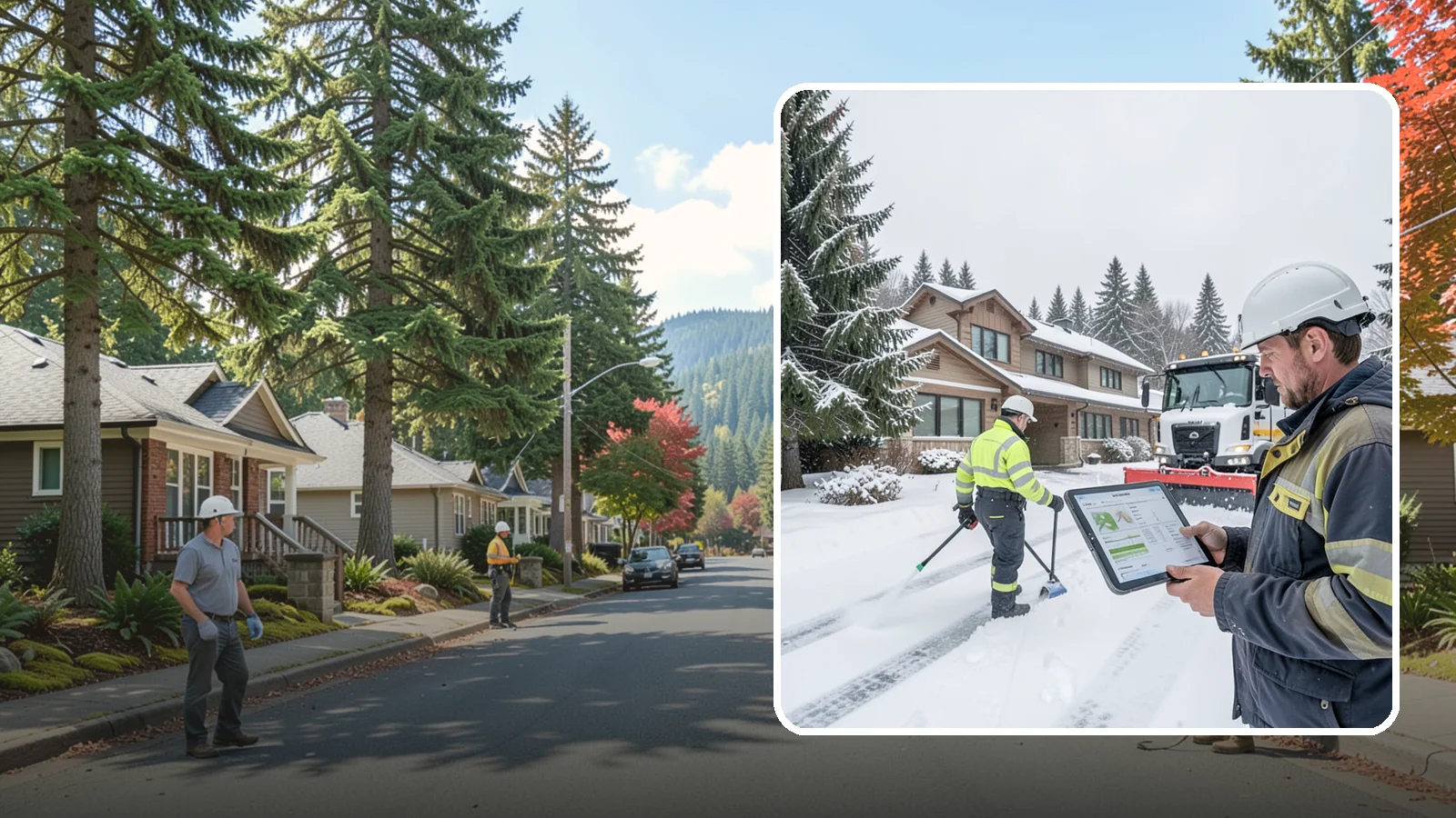 Per-Visit Snow Removal in Hunts Point, King County, WA - We charge per visit, billing each individual trip we make to clear your Western Washington property during a storm.
