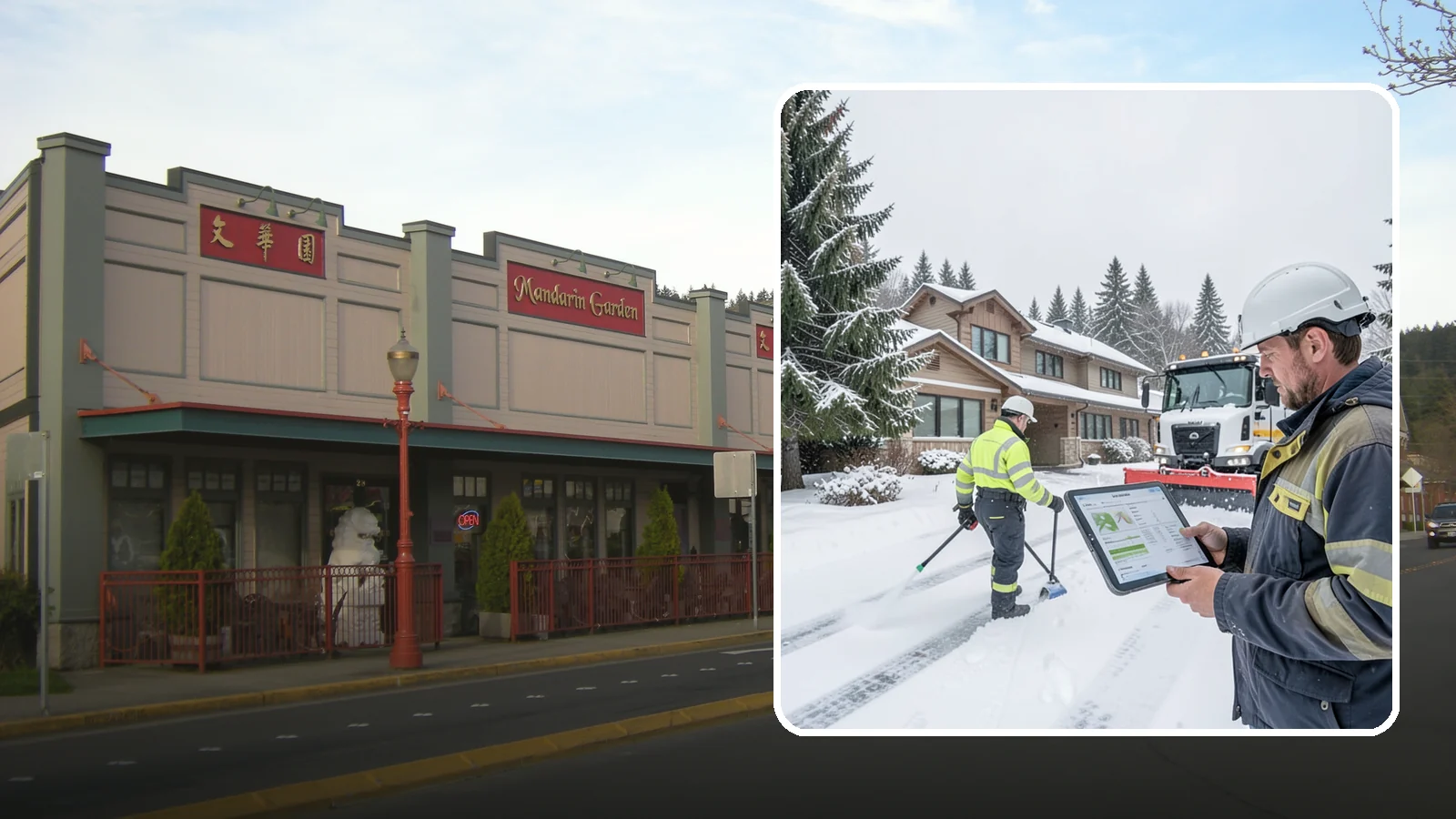 Per-Visit Snow Removal in Issaquah, King County, WA - We charge per visit, billing each individual trip we make to clear your Western Washington property during a storm.