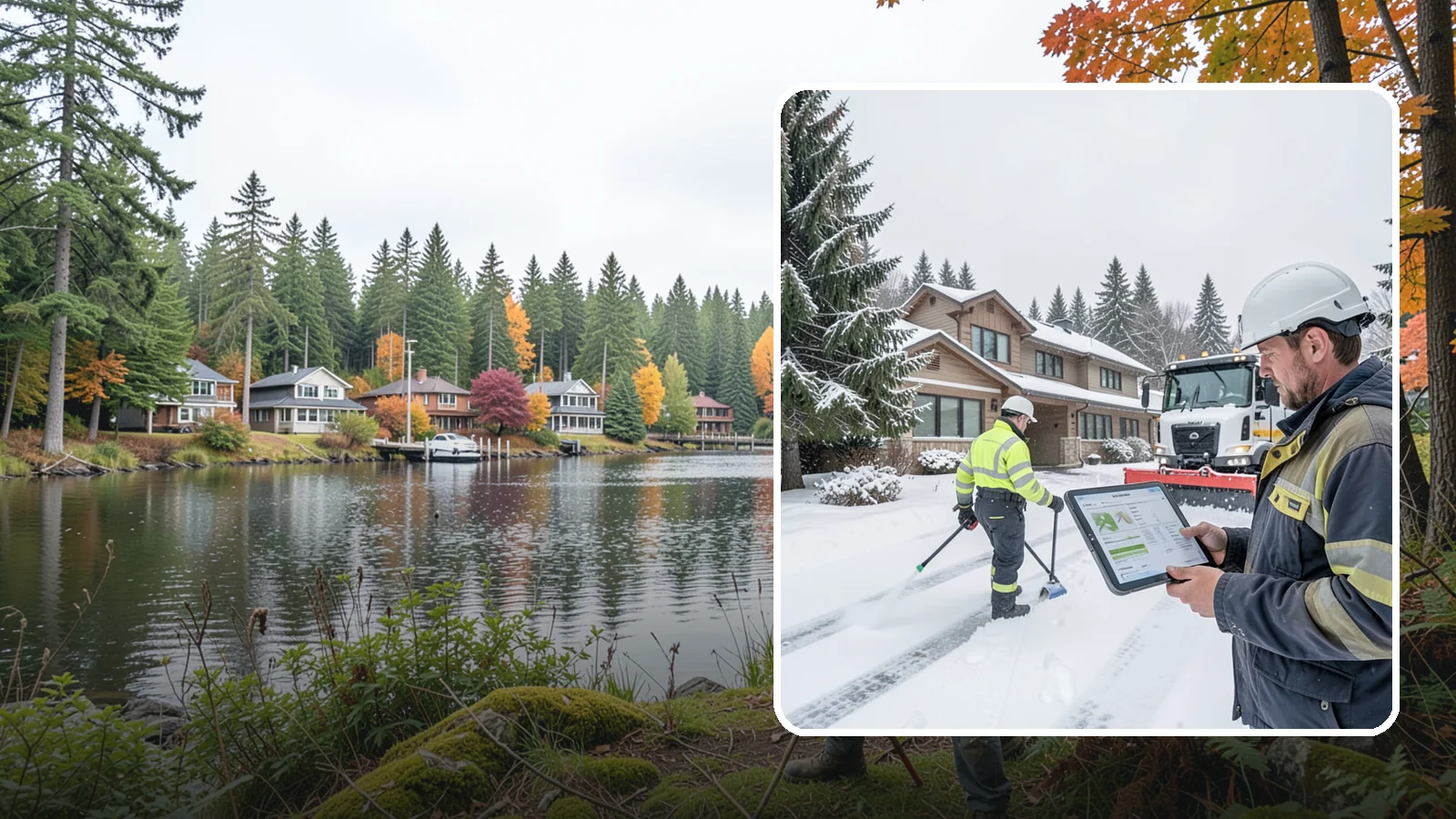 Per-Visit Snow Removal in La Conner, Skagit County, WA - We charge per visit, billing each individual trip we make to clear your Western Washington property during a storm.