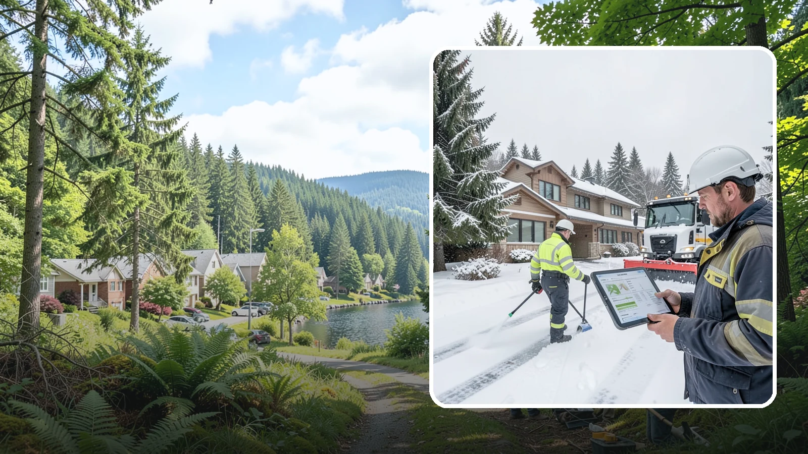 Per-Visit Snow Removal in Lake Forest Park, King County, WA - We charge per visit, billing each individual trip we make to clear your Western Washington property during a storm.