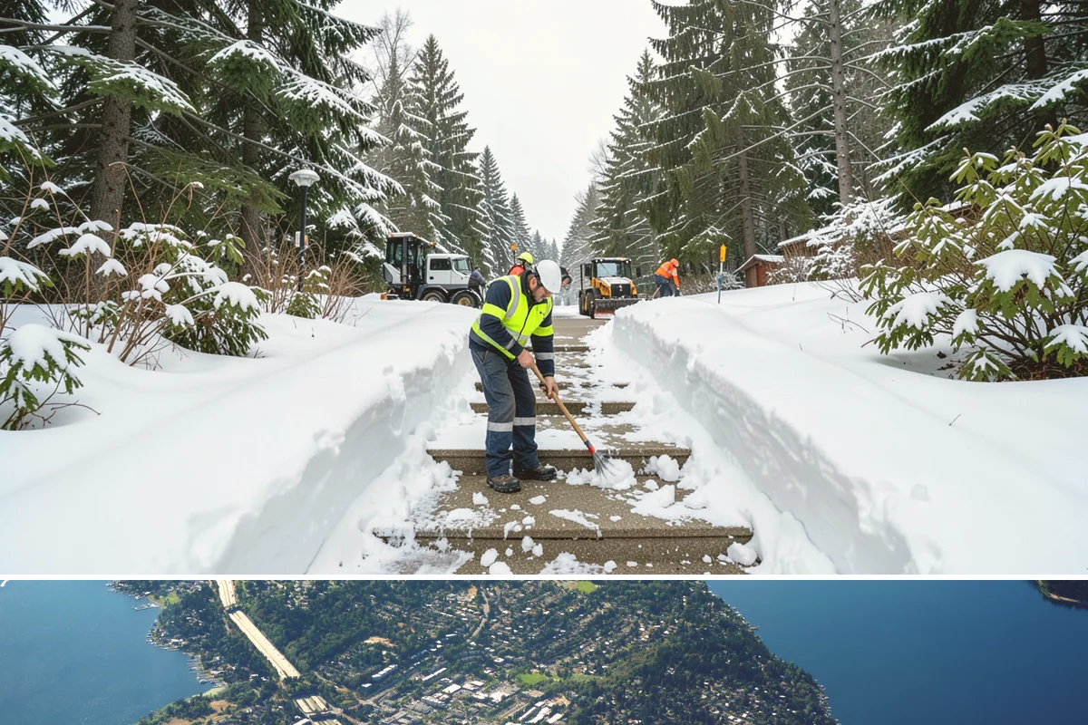 Per-Visit Snow Removal in Mercer Island, King County, WA - Used throughout winter and especially during multi-day systems that demand repeated clearings.
