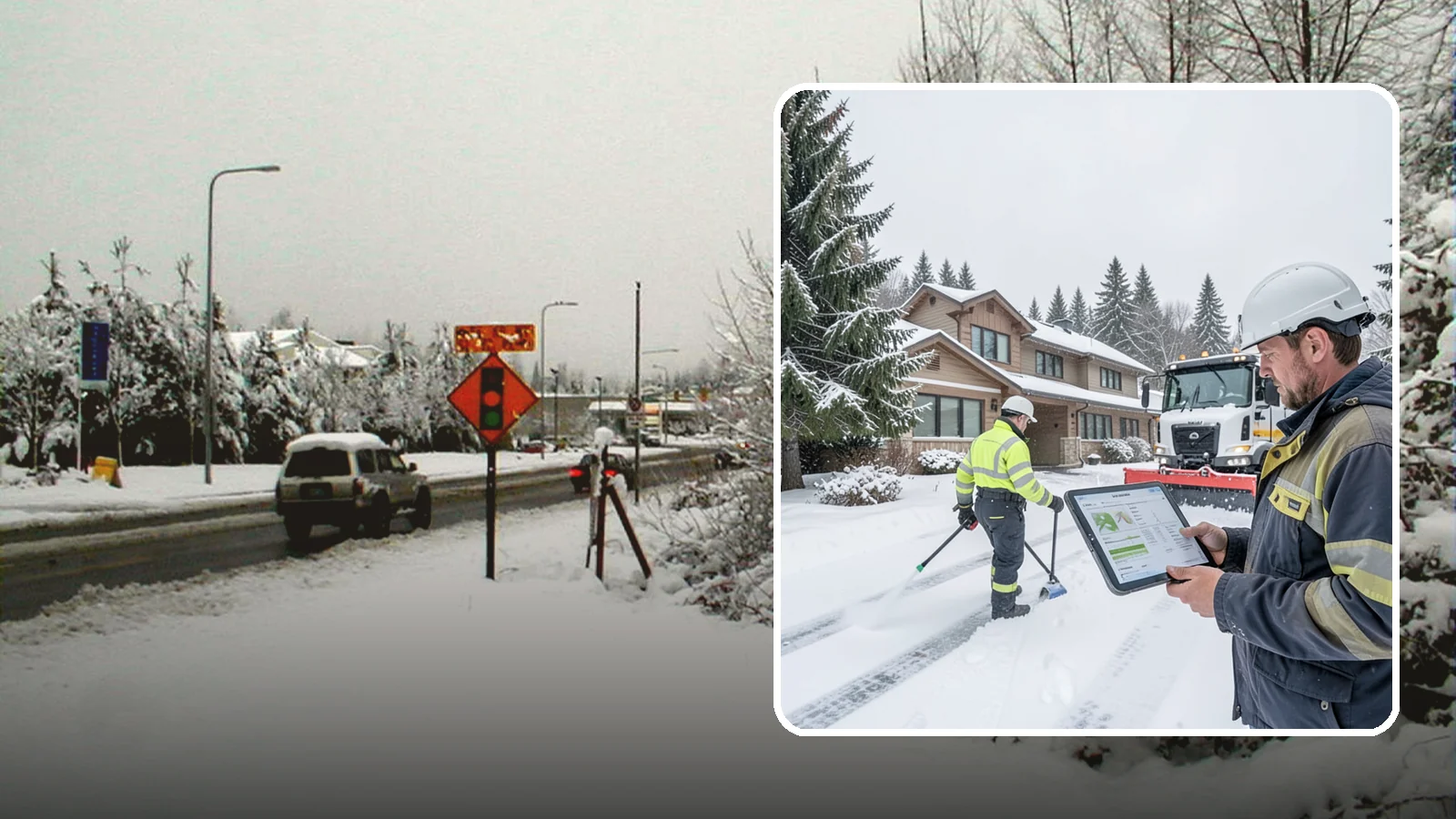 Per-Visit Snow Removal in Newcastle, King County, WA - We charge per visit, billing each individual trip we make to clear your Western Washington property during a storm.
