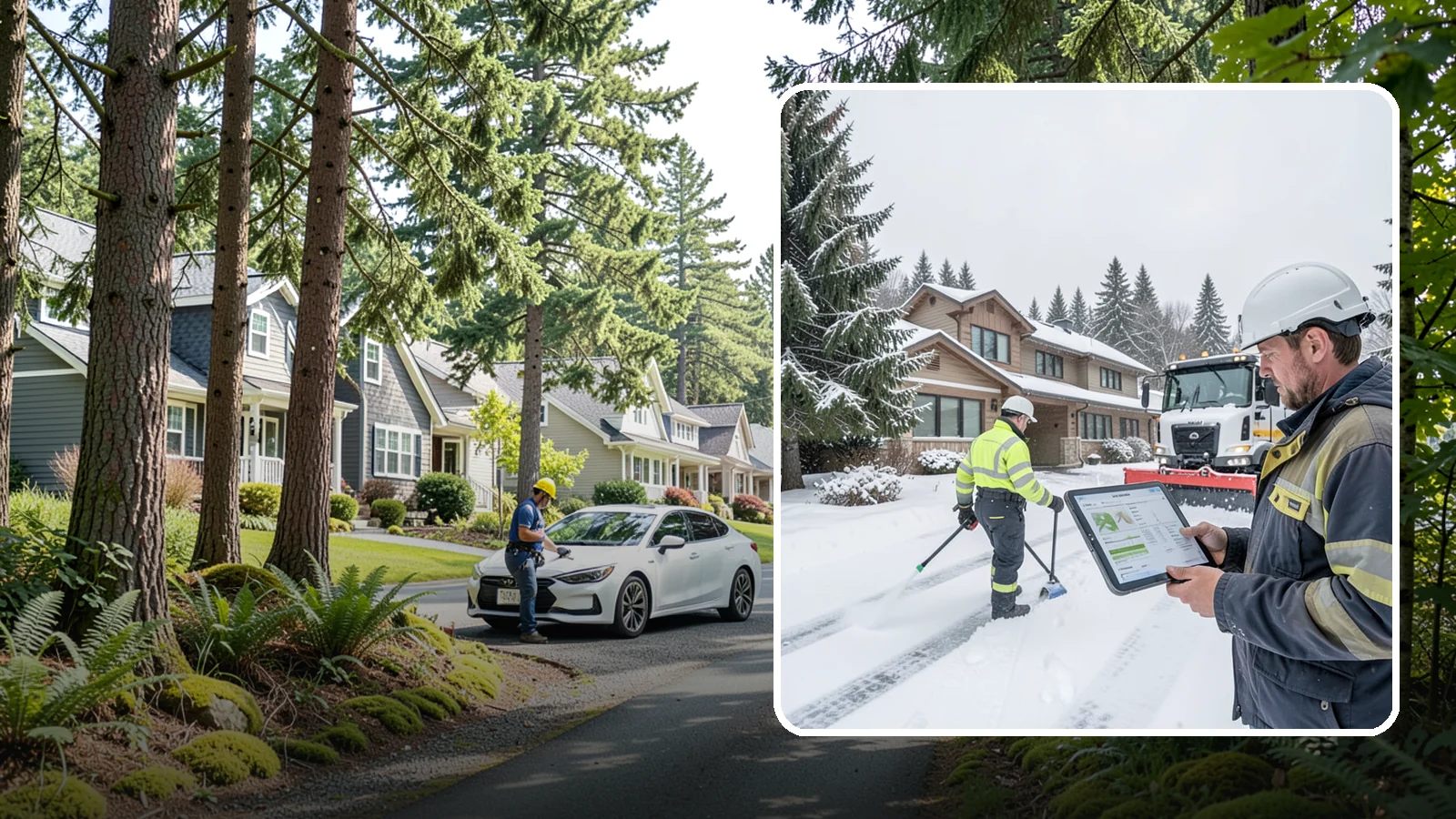 Per-Visit Snow Removal in Normandy Park, King County, WA - We charge per visit, billing each individual trip we make to clear your Western Washington property during a storm.