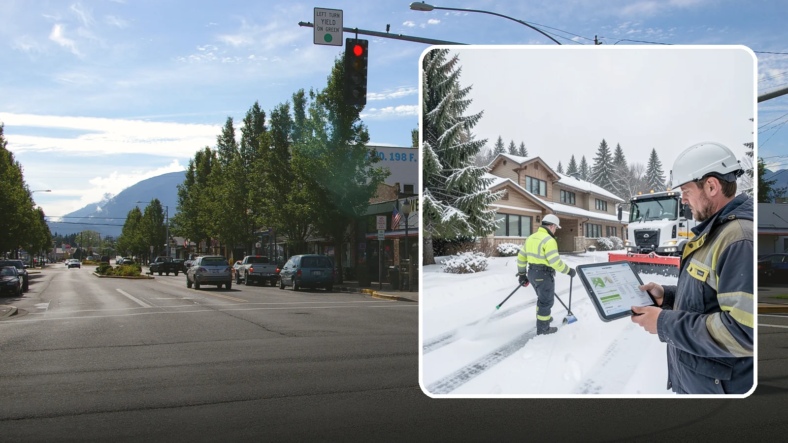 Per-Visit Snow Removal in North Bend, King County, WA - We charge per visit, billing each individual trip we make to clear your Western Washington property during a storm.