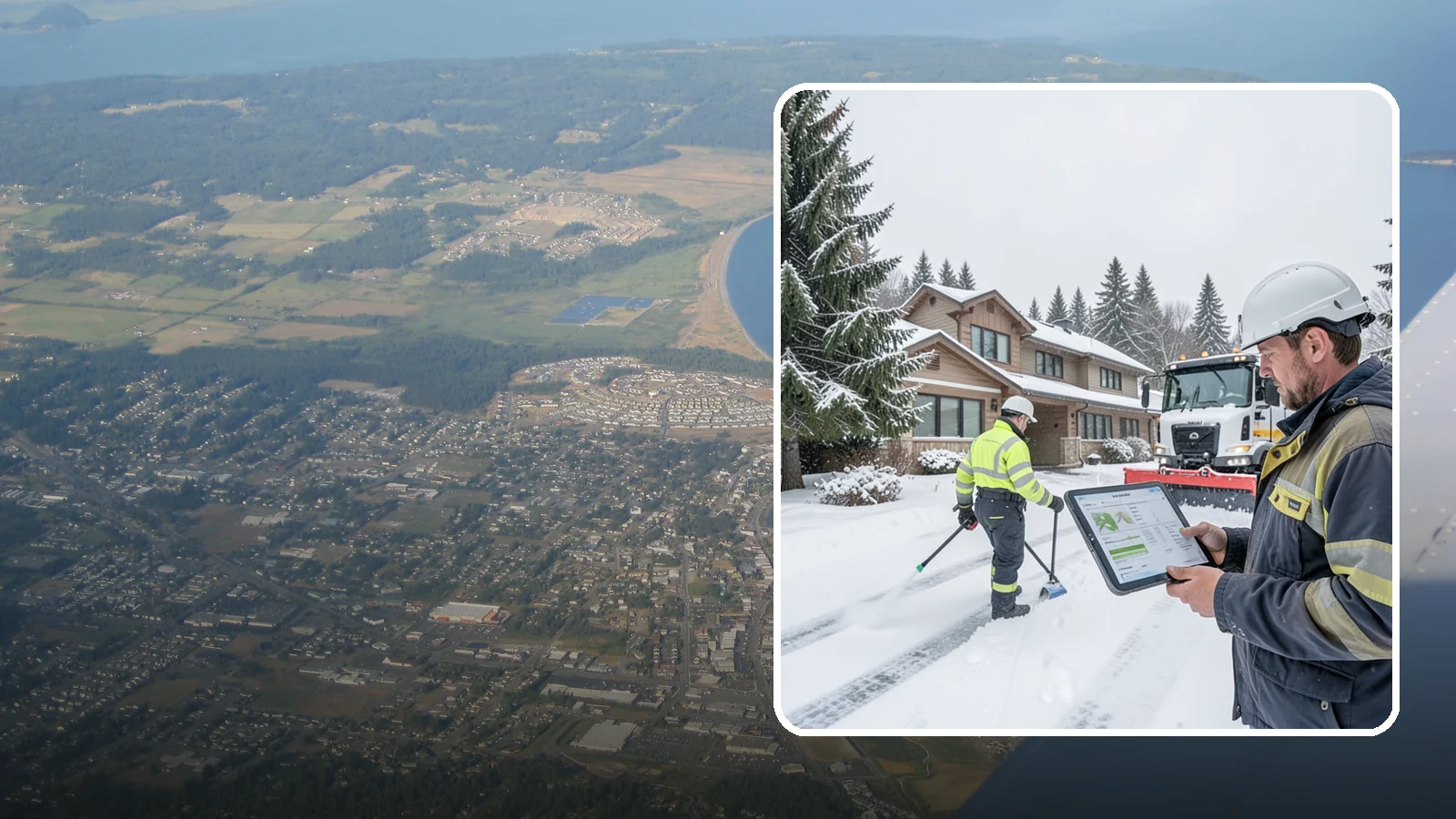 Per-Visit Snow Removal in Oak Harbor, Island County, WA - We charge per visit, billing each individual trip we make to clear your Western Washington property during a storm.
