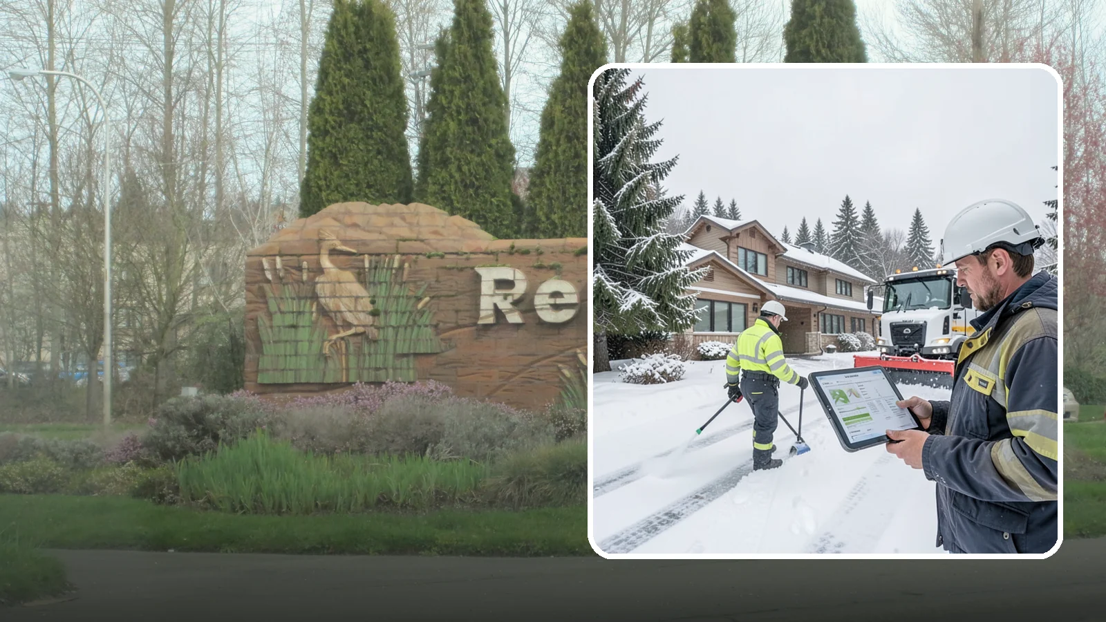 Per-Visit Snow Removal in Renton, King County, WA - We charge per visit, billing each individual trip we make to clear your Western Washington property during a storm.