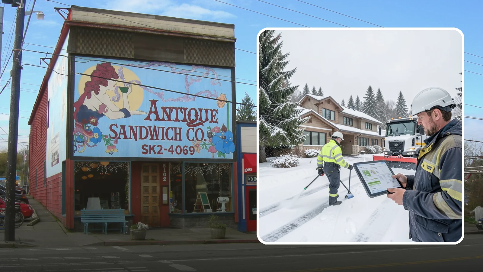 Per-Visit Snow Removal in Ruston, Pierce County, WA - We charge per visit, billing each individual trip we make to clear your Western Washington property during a storm.