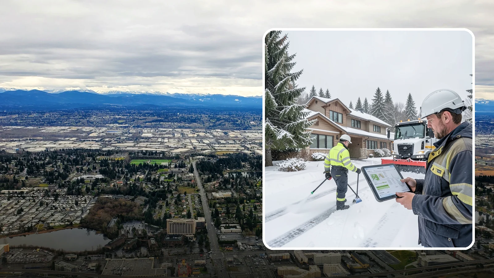 Per-Visit Snow Removal in SeaTac, King County, WA - We charge per visit, billing each individual trip we make to clear your Western Washington property during a storm.
