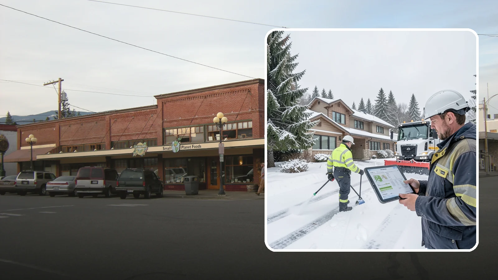 Per-Visit Snow Removal in Sedro-Woolley, Skagit County, WA - We charge per visit, billing each individual trip we make to clear your Western Washington property during a storm.