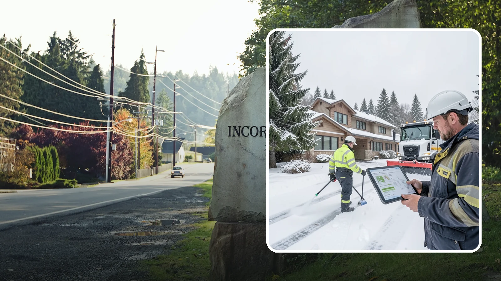 Per-Visit Snow Removal in Wilkeson, Pierce County, WA - We charge per visit, billing each individual trip we make to clear your Western Washington property during a storm.