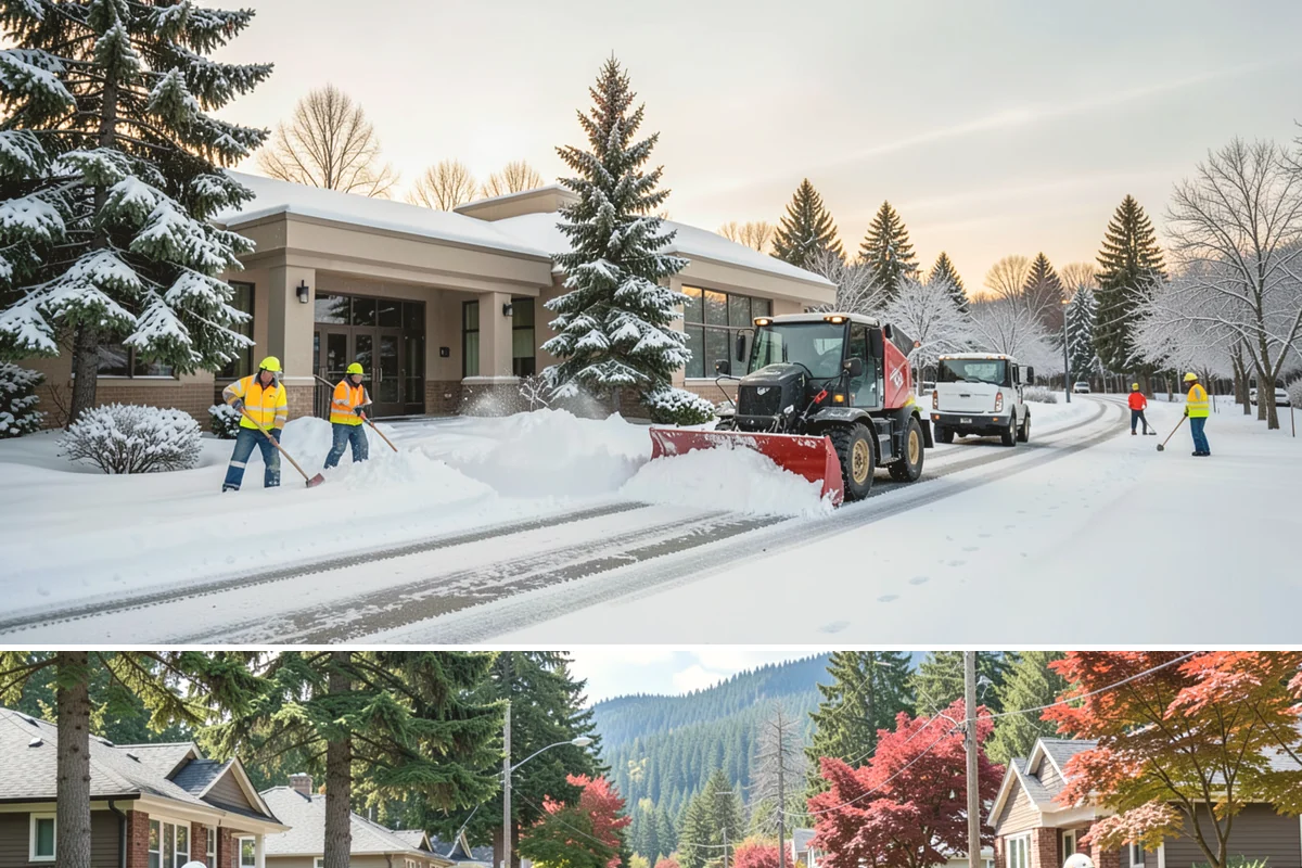 Pet-Safe Deicer Application in Hunts Point, King County, WA - Pet-safe deicer application runs from November through March, matching the freeze-thaw cycles that affect walkways in residential...