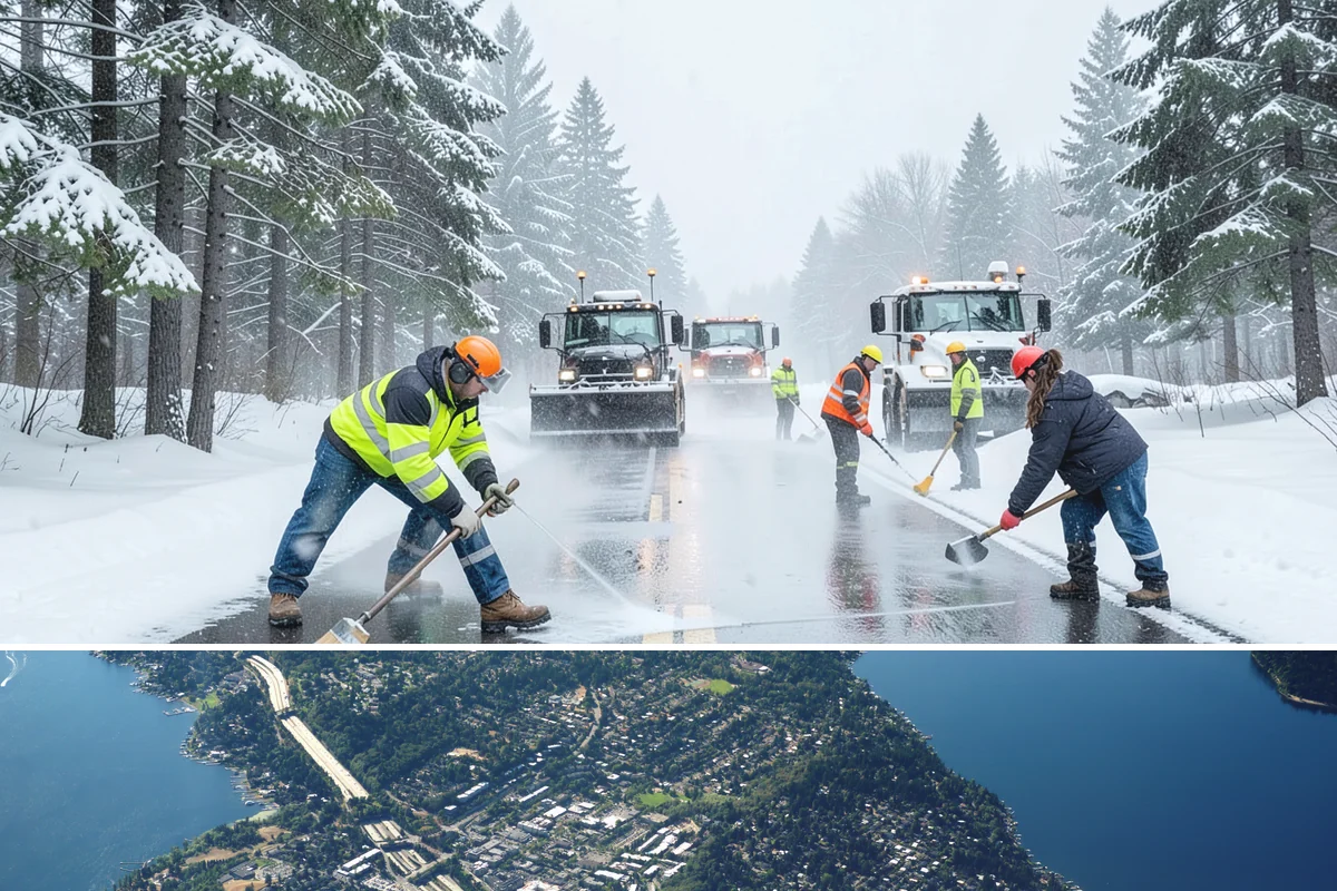 Pet-Safe Deicer Application in Mercer Island, King County, WA - Pet-safe deicer application runs from November through March, matching the freeze-thaw cycles that affect walkways in residential...