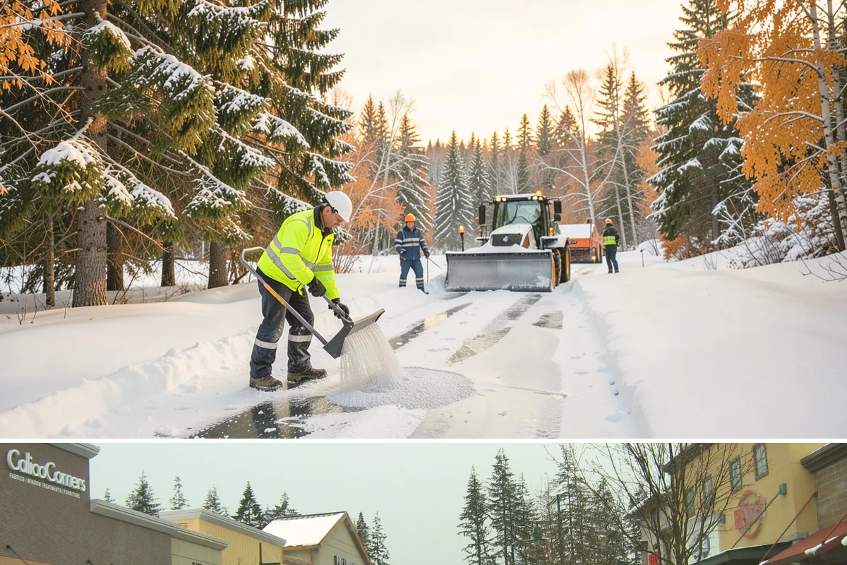 Pet-Safe Deicer Application in Mill Creek, Snohomish County, WA - Pet-safe deicer application runs from November through March, matching the freeze-thaw cycles that affect walkways in residential...
