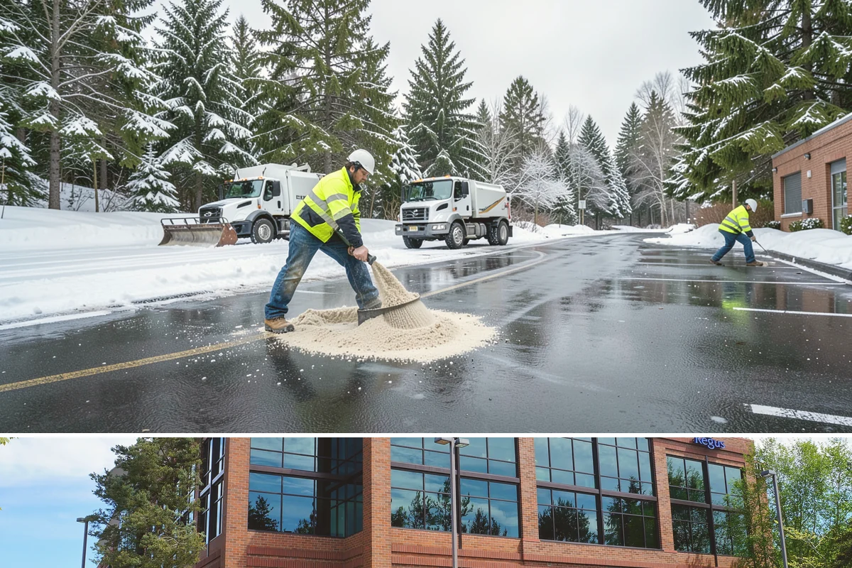 Pet-Safe Deicer Application in Mountlake Terrace, Snohomish County, WA - Pet-safe deicer application runs from November through March, matching the freeze-thaw cycles that affect walkways in residential...