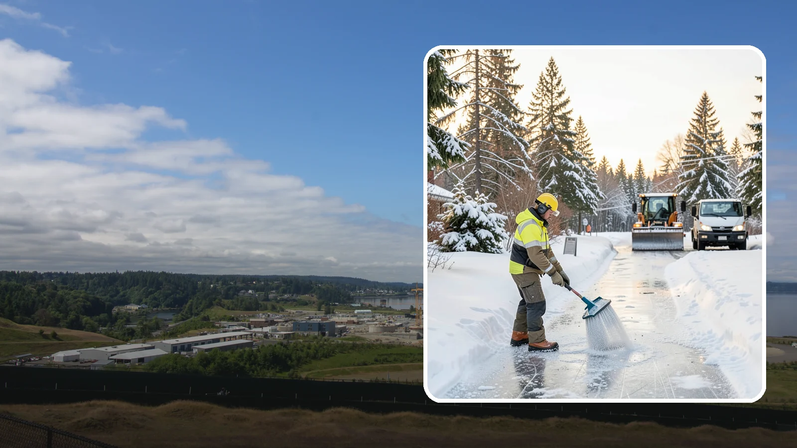 Pet-Safe Deicer Application in University Place, Pierce County, WA - Pet-safe deicer application keeps walkways clear while protecting paws, landscaping, and the pets that live and visit across your...
