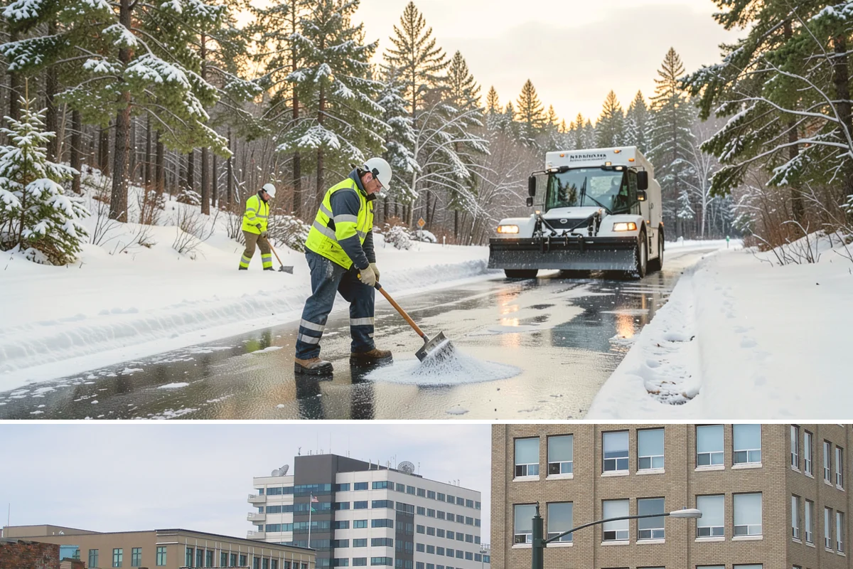 Pet-Safe Ice Melt in Everett, Snohomish County, WA - Pet-safe ice melt is used all winter at residential and pet-oriented properties whenever walkways ice over.