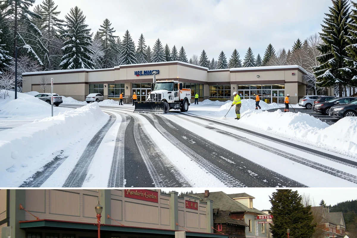 Pet-Safe Ice Melt in Issaquah, King County, WA - Pet-safe ice melt is used all winter at residential and pet-oriented properties whenever walkways ice over.