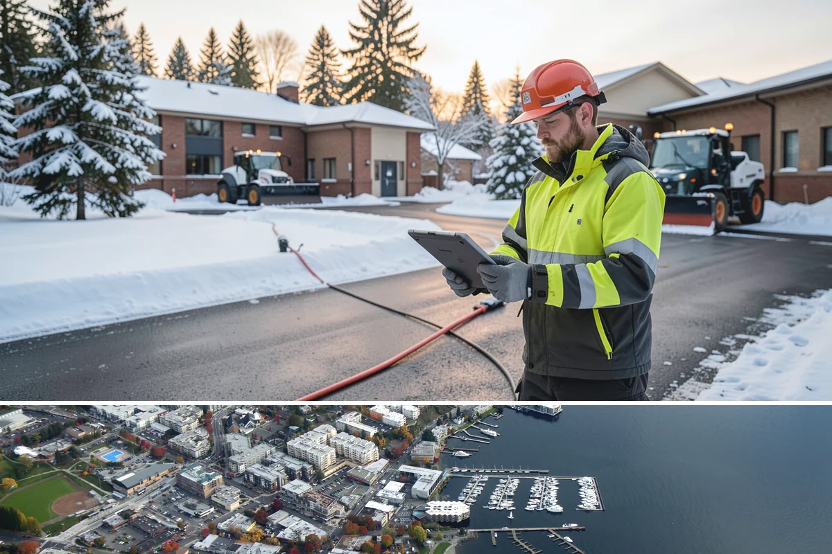 Pet-Safe Ice Melt in Kirkland, King County, WA - Pet-safe ice melt is used all winter at residential and pet-oriented properties whenever walkways ice over.