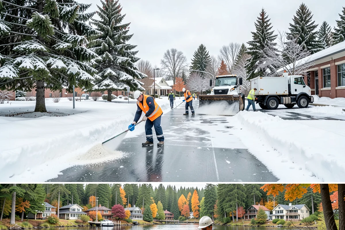 Pet-Safe Ice Melt in La Conner, Skagit County, WA - Pet-safe ice melt is used all winter at residential and pet-oriented properties whenever walkways ice over.