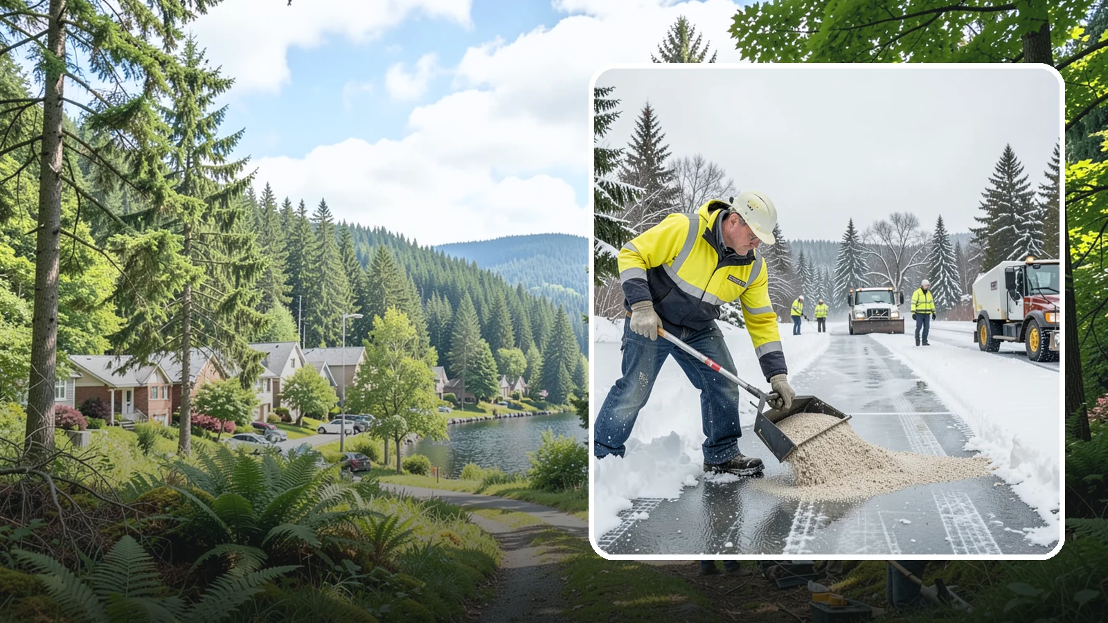 Pet-Safe Ice Melt in Lake Forest Park, King County, WA - Pet-safe ice melt clears walkways with a gentler formula that guards dogs' and cats' paws from chemical burns.