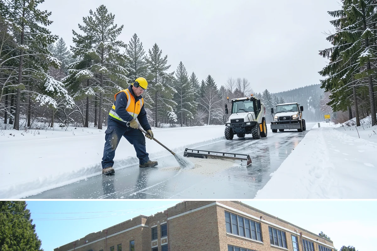 Pet-Safe Ice Melt in Maple Valley, King County, WA - Pet-safe ice melt is used all winter at residential and pet-oriented properties whenever walkways ice over.