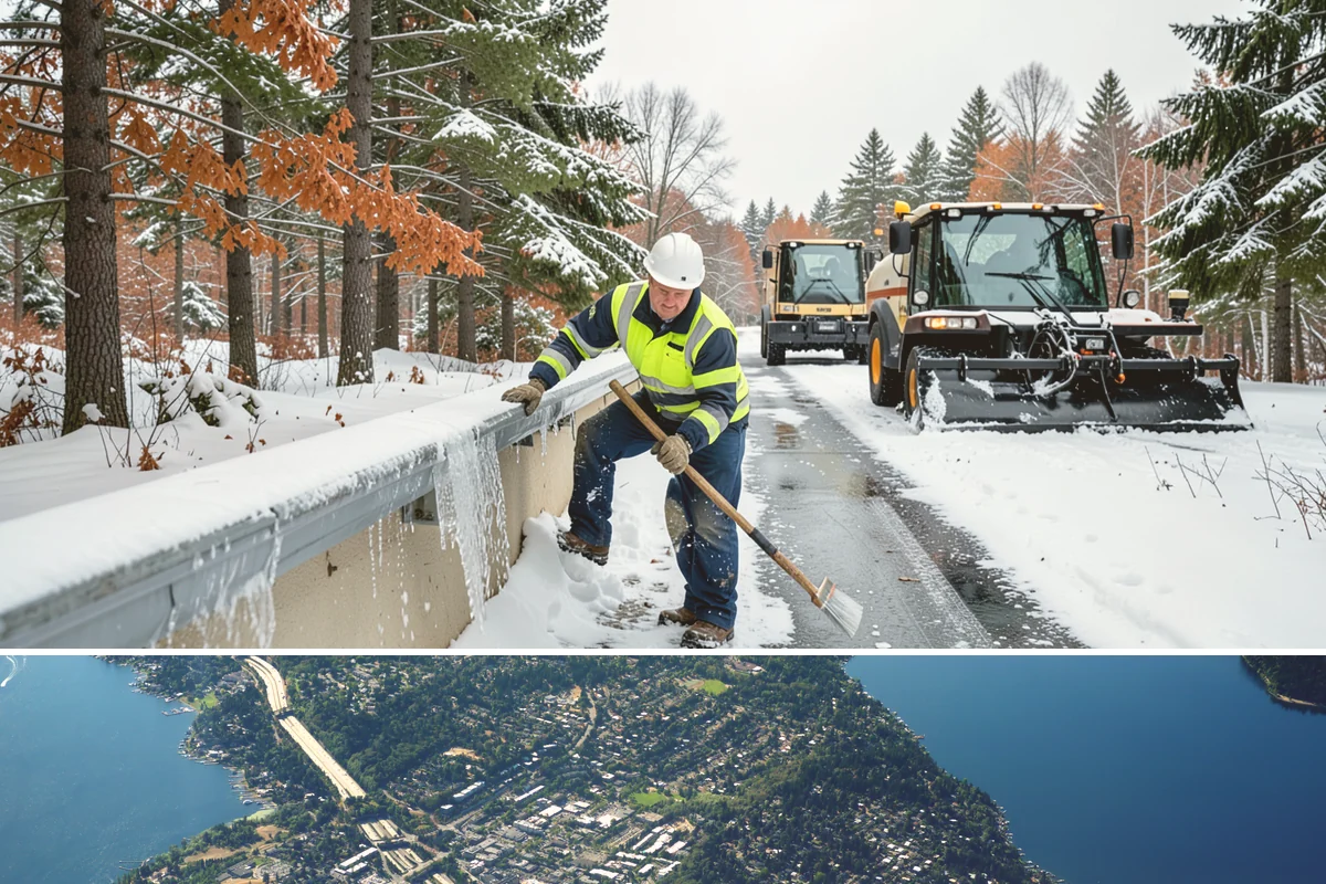 Pet-Safe Ice Melt in Mercer Island, King County, WA - Pet-safe ice melt is used all winter at residential and pet-oriented properties whenever walkways ice over.