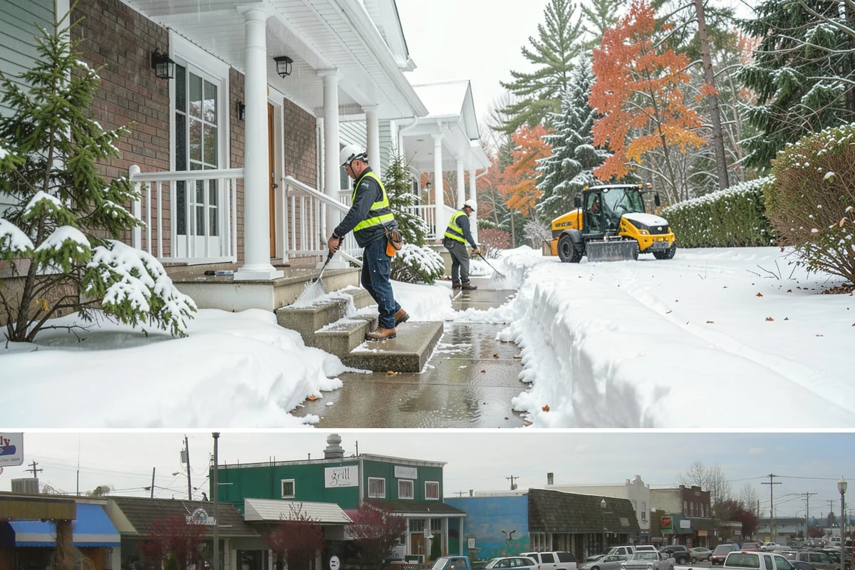 Pet-Safe Ice Melt in Stanwood, Snohomish County, WA - Pet-safe ice melt is used all winter at residential and pet-oriented properties whenever walkways ice over.
