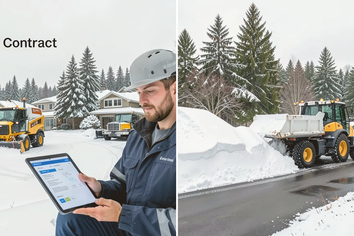 Pharmacy Snow Removal in Algona, King County, WA - Map the drive-through lane, entrance, and accessible parking