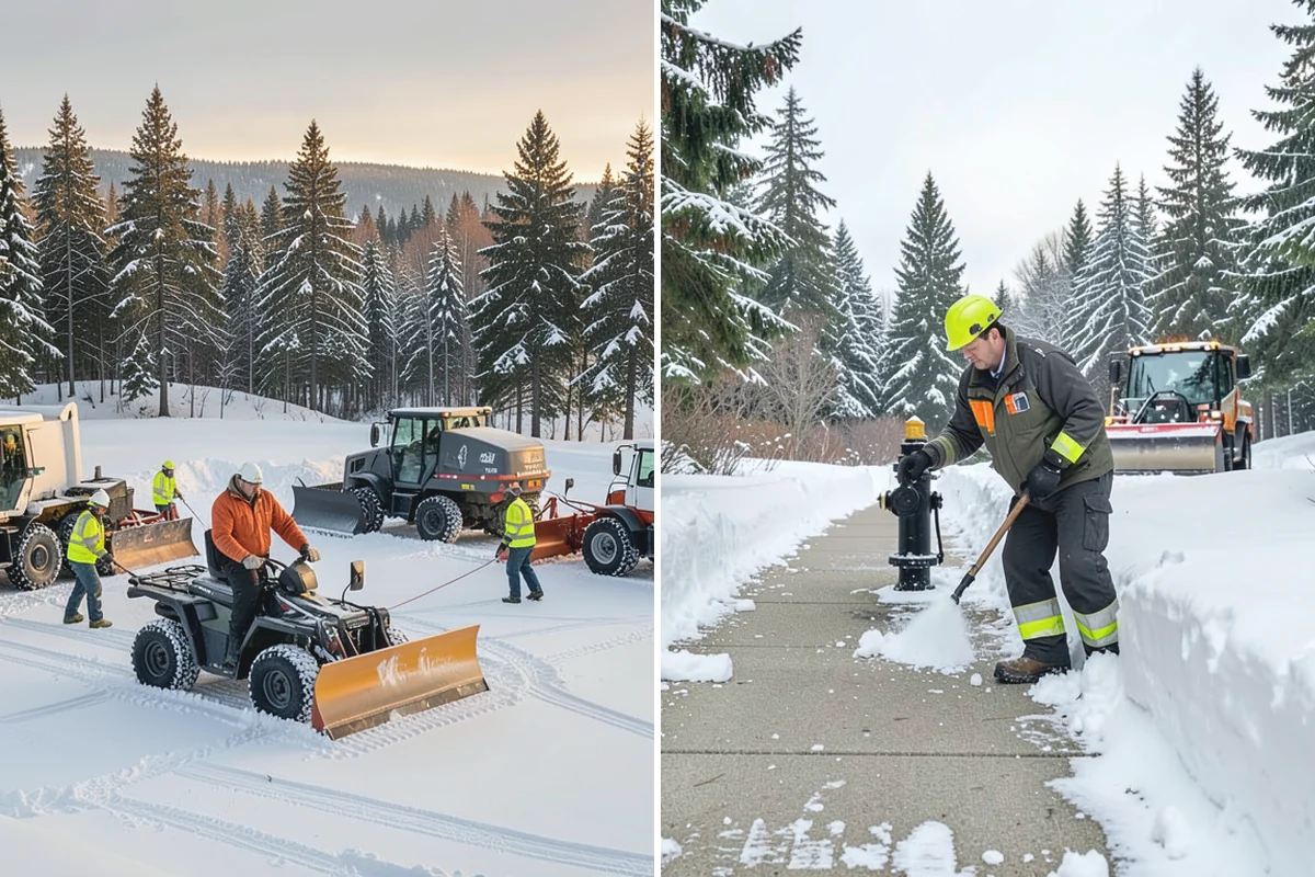 Pharmacy Snow Removal in Auburn, King County, WA - Map the drive-through lane, entrance, and accessible parking