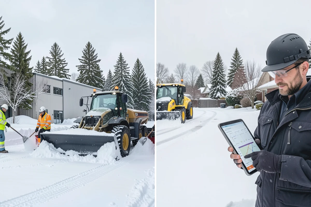 Pharmacy Snow Removal in Beaux Arts Village, King County, WA - Map the drive-through lane, entrance, and accessible parking