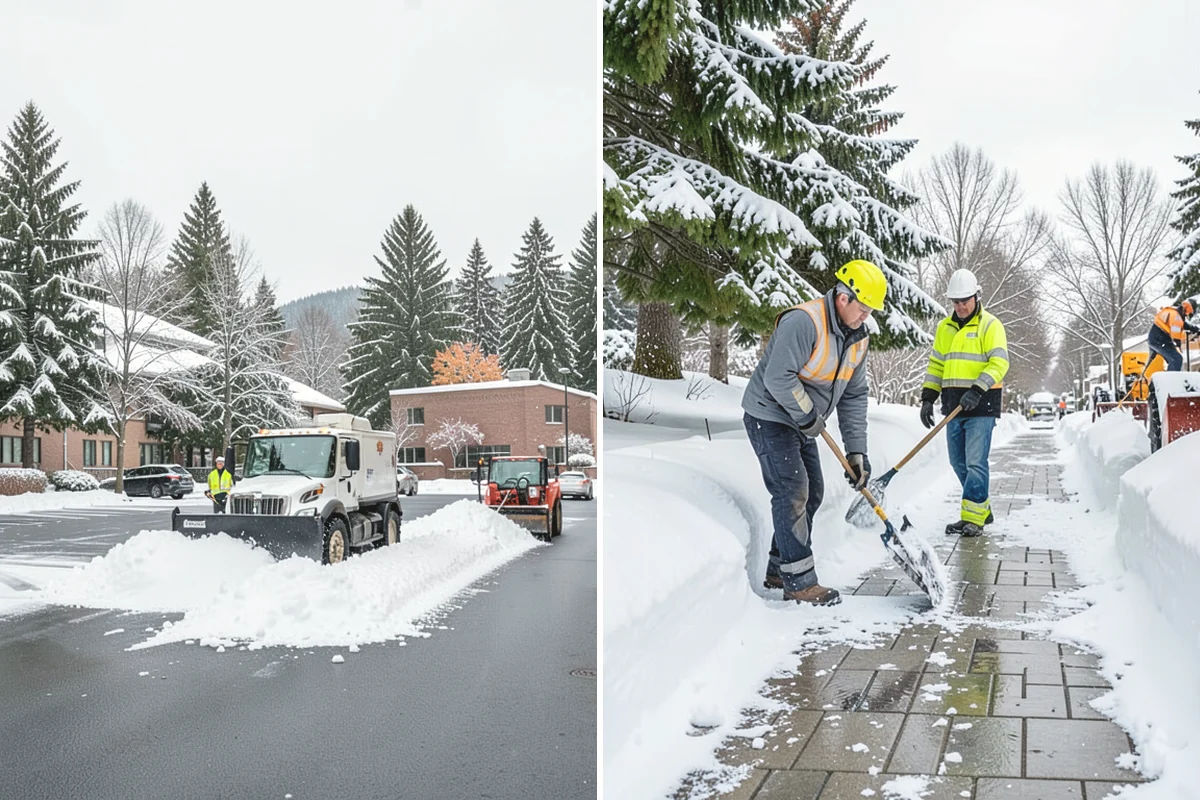 Pharmacy Snow Removal in Black Diamond, King County, WA - Map the drive-through lane, entrance, and accessible parking