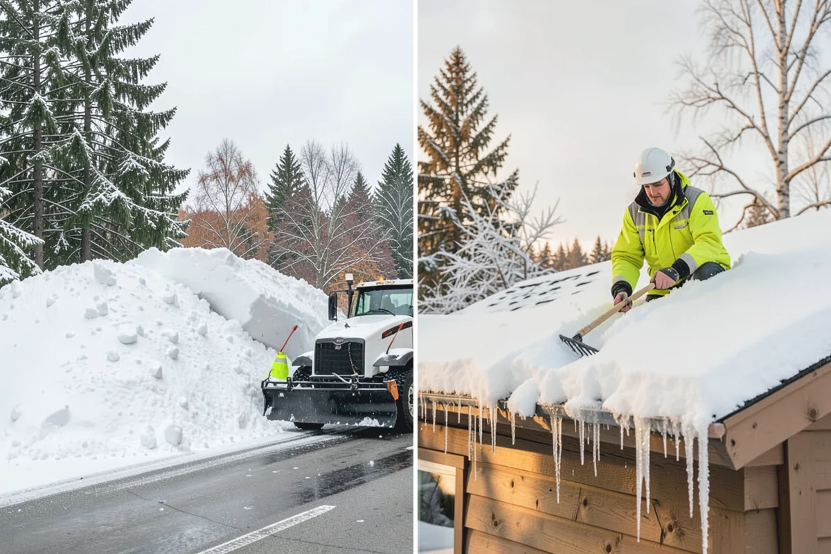 Pharmacy Snow Removal in Buckley, Pierce County, WA - Map the drive-through lane, entrance, and accessible parking