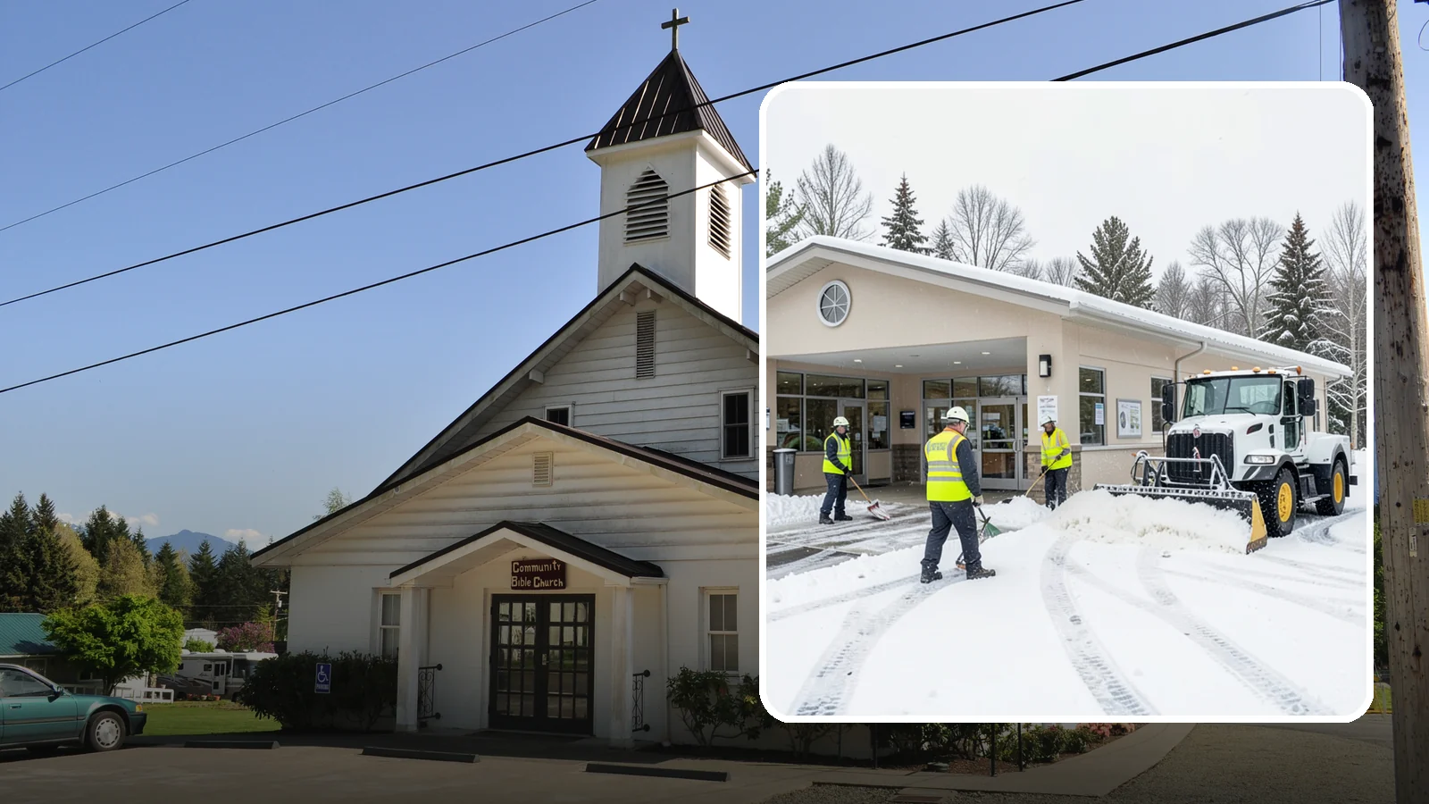 Pharmacy Snow Removal in Concrete, Skagit County, WA - We keep pharmacy drive-throughs, entrances, and parking clear so patients can pick up prescriptions safely no matter the weather.