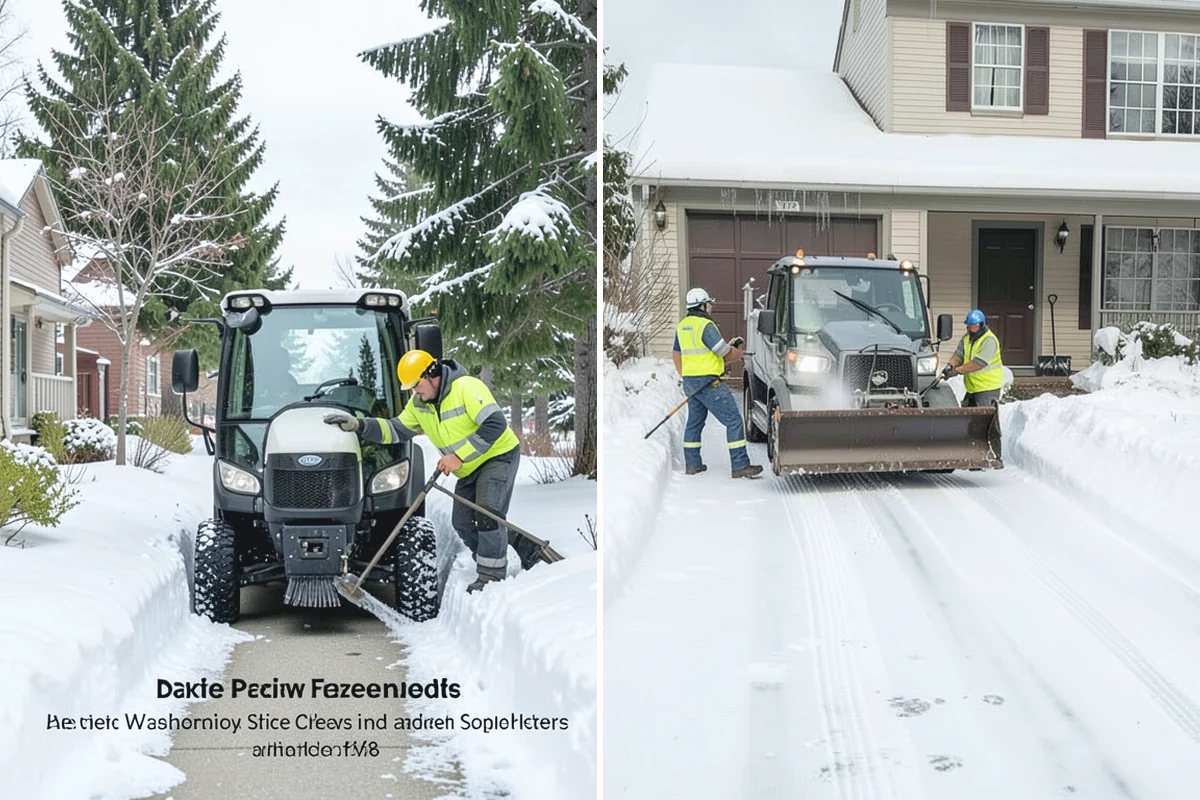 Pharmacy Snow Removal in Coupeville, Island County, WA - Map the drive-through lane, entrance, and accessible parking