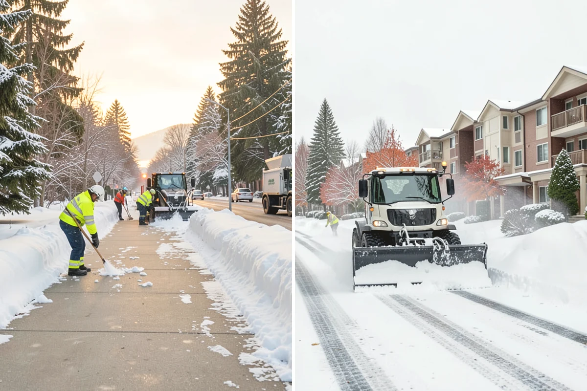 Pharmacy Snow Removal in Covington, King County, WA - Map the drive-through lane, entrance, and accessible parking