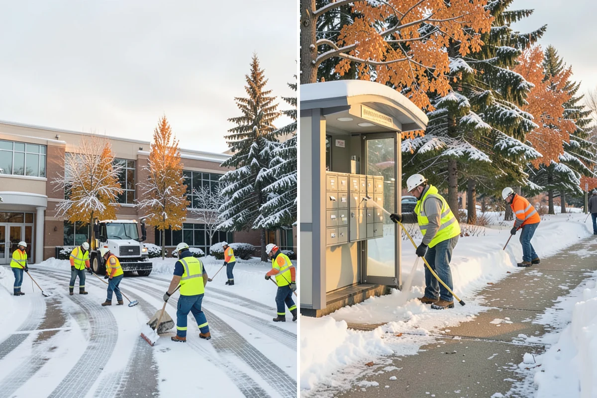 Pharmacy Snow Removal in Des Moines, King County, WA - Map the drive-through lane, entrance, and accessible parking