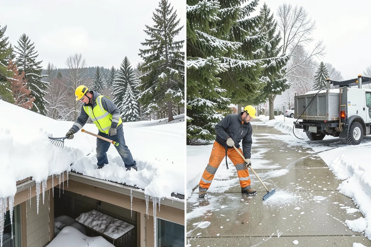 Pharmacy Snow Removal in Duvall, King County, WA - Map the drive-through lane, entrance, and accessible parking