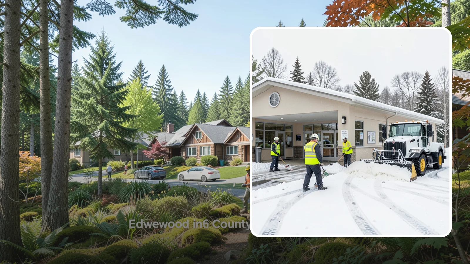 Pharmacy Snow Removal in Edgewood, Pierce County, WA - We keep pharmacy drive-throughs, entrances, and parking clear so patients can pick up prescriptions safely no matter the weather.
