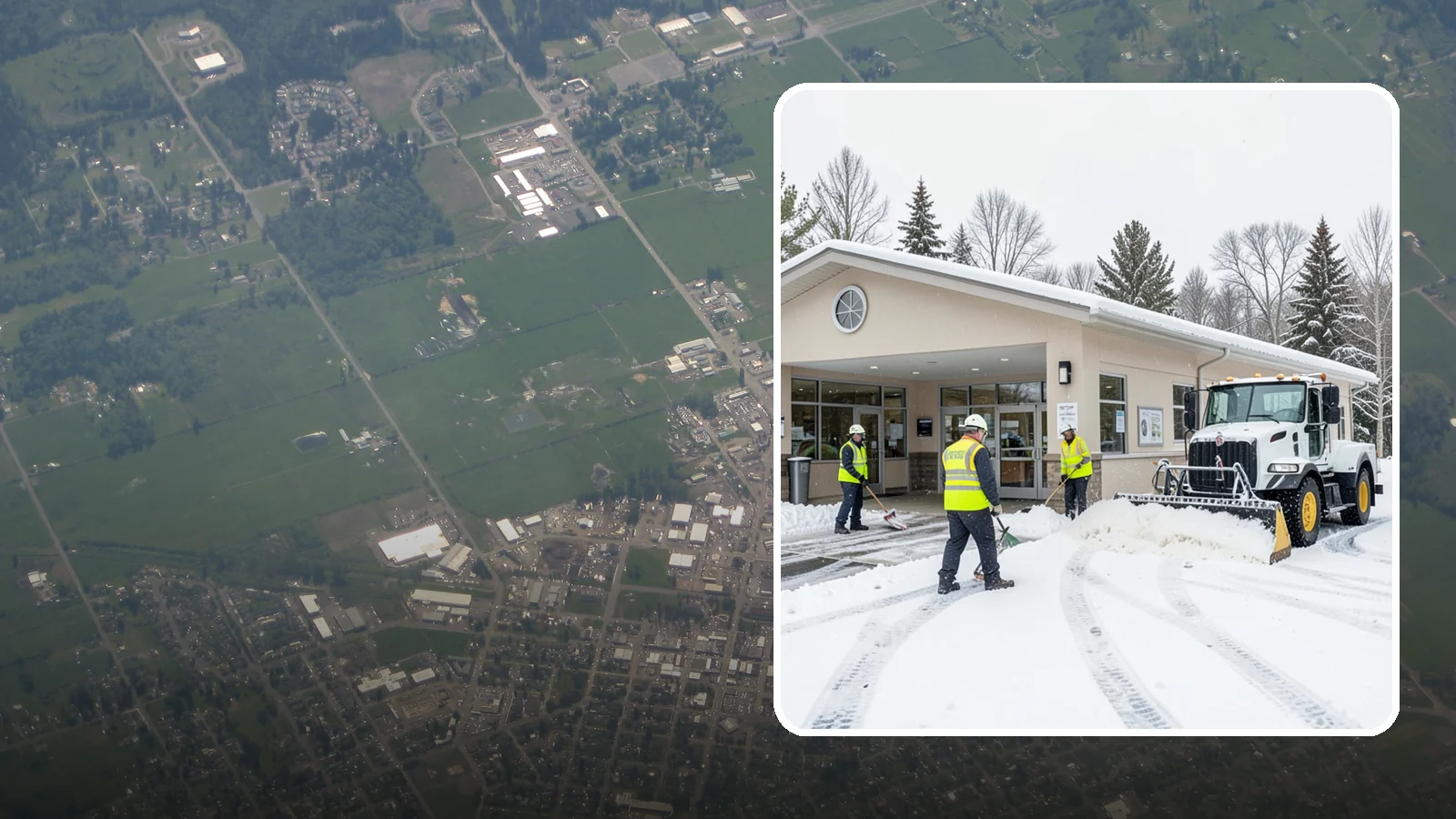 Pharmacy Snow Removal in Enumclaw, King County, WA - We keep pharmacy drive-throughs, entrances, and parking clear so patients can pick up prescriptions safely no matter the weather.