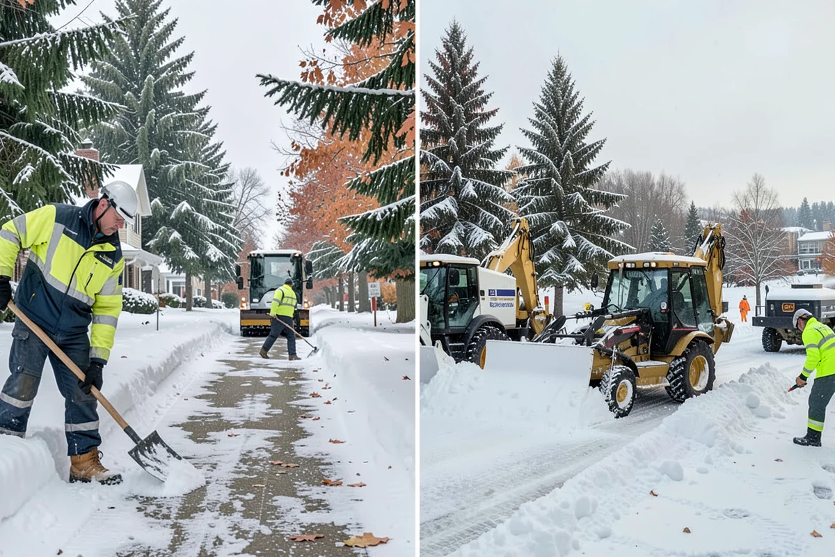 Pharmacy Snow Removal in Enumclaw, King County, WA - Map the drive-through lane, entrance, and accessible parking