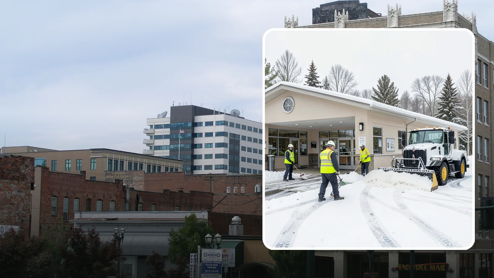 Pharmacy Snow Removal in Everett, Snohomish County, WA - We keep pharmacy drive-throughs, entrances, and parking clear so patients can pick up prescriptions safely no matter the weather.
