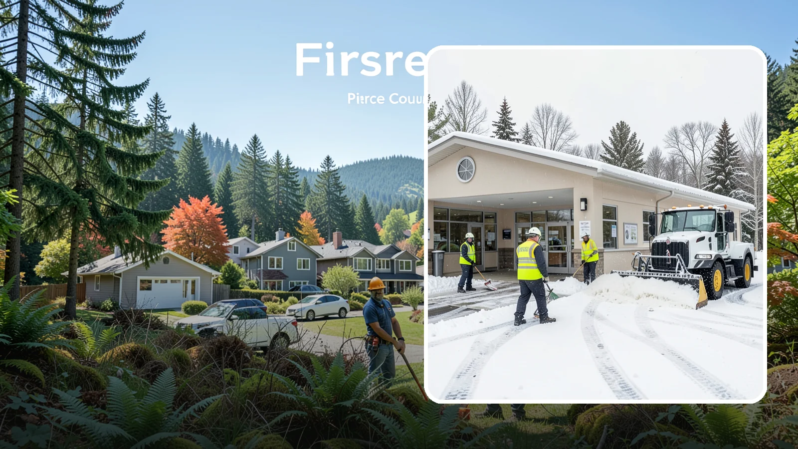 Pharmacy Snow Removal in Fircrest, Pierce County, WA - We keep pharmacy drive-throughs, entrances, and parking clear so patients can pick up prescriptions safely no matter the weather.
