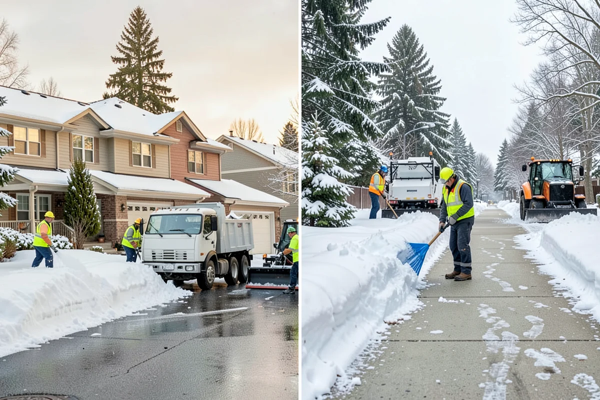 Pharmacy Snow Removal in Fircrest, Pierce County, WA - Map the drive-through lane, entrance, and accessible parking