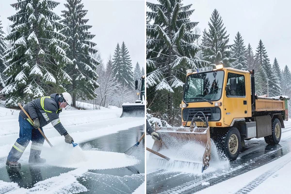 Pharmacy Snow Removal in Granite Falls, Snohomish County, WA - Map the drive-through lane, entrance, and accessible parking