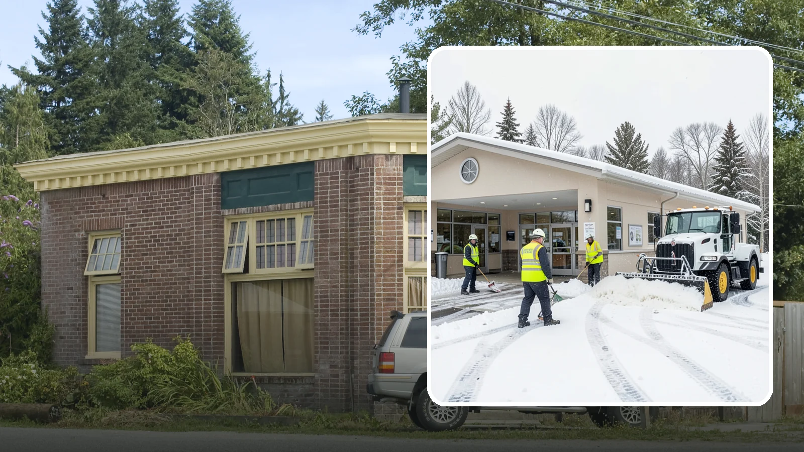 Pharmacy Snow Removal in Hamilton, Skagit County, WA - We keep pharmacy drive-throughs, entrances, and parking clear so patients can pick up prescriptions safely no matter the weather.