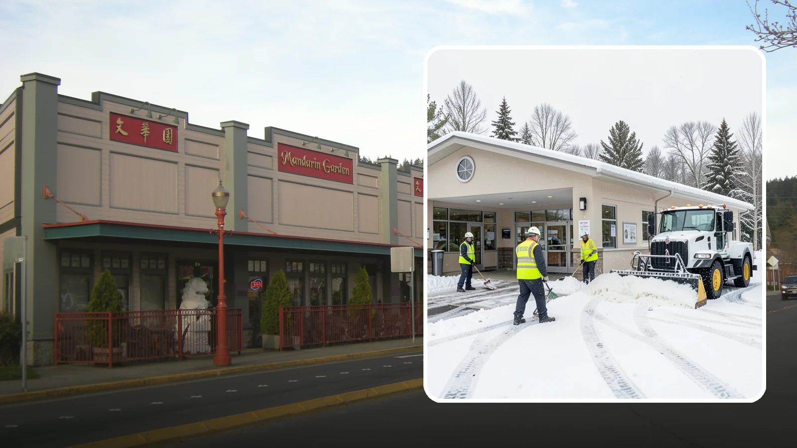 Pharmacy Snow Removal in Issaquah, King County, WA - We keep pharmacy drive-throughs, entrances, and parking clear so patients can pick up prescriptions safely no matter the weather.
