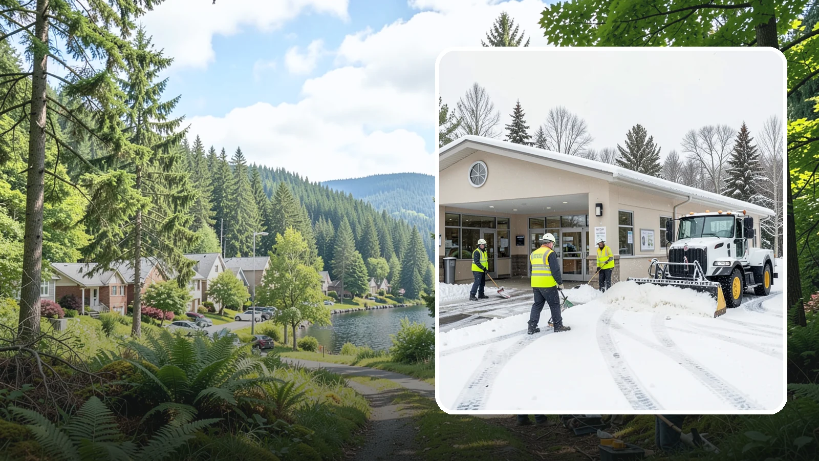 Pharmacy Snow Removal in Lake Forest Park, King County, WA - We keep pharmacy drive-throughs, entrances, and parking clear so patients can pick up prescriptions safely no matter the weather.
