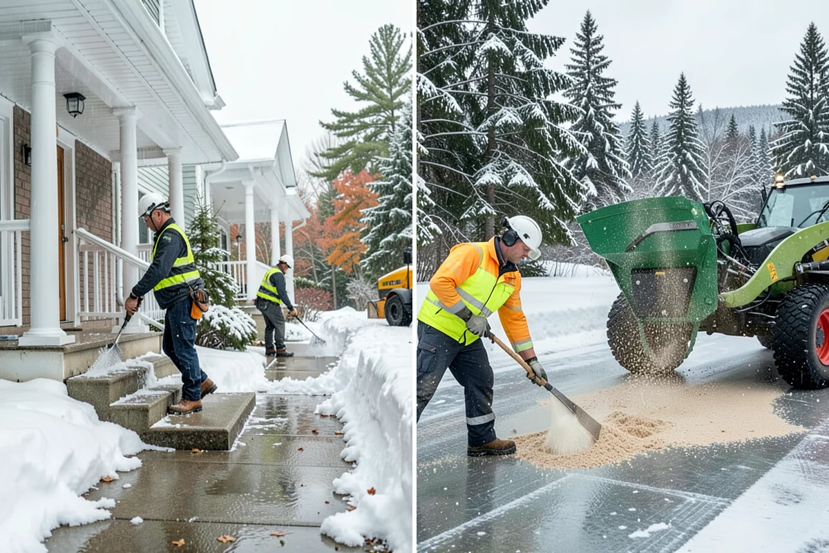 Pharmacy Snow Removal in Lake Forest Park, King County, WA - Map the drive-through lane, entrance, and accessible parking